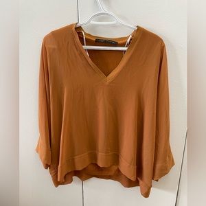 Zara blouse, mustard yellow, size xs